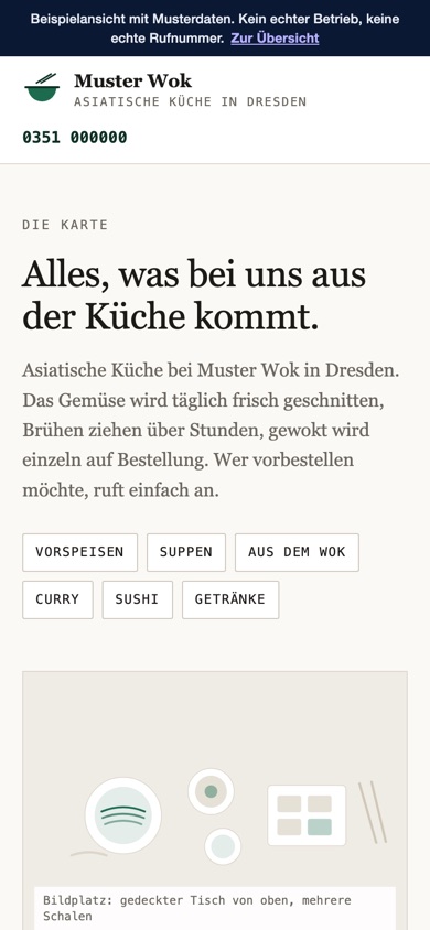 Handyansicht des Entwurfs 01 Karte