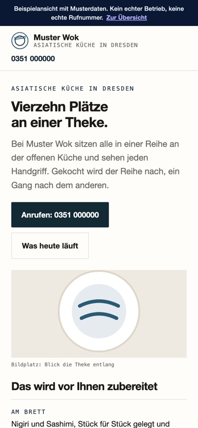 Handyansicht des Entwurfs 04 Theke