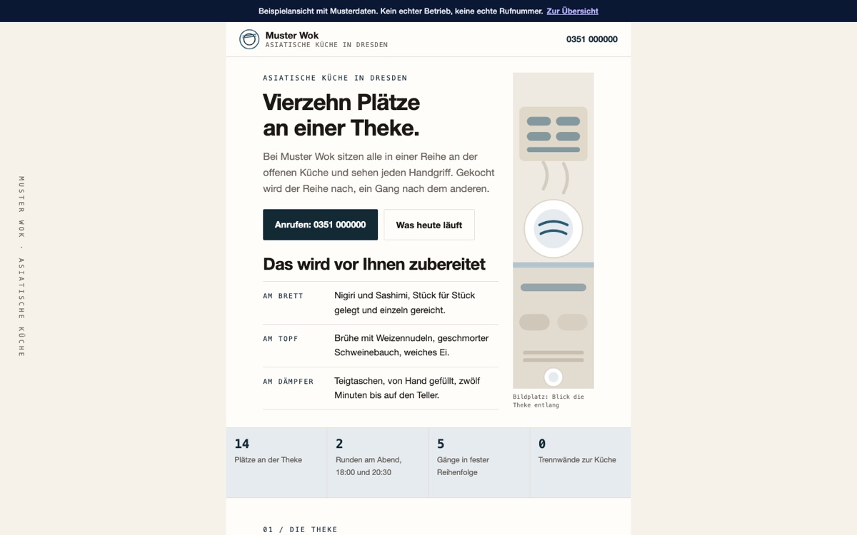 Rechneransicht des Entwurfs 04 Theke