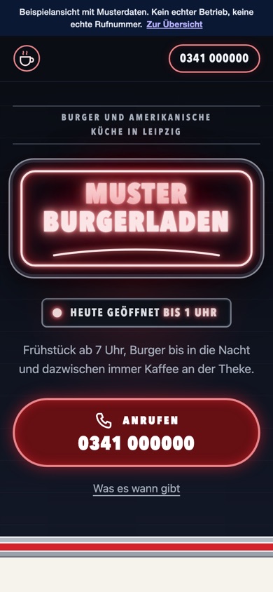 Handyansicht des Entwurfs 01 Diner