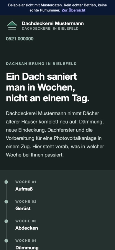 Handyansicht des Entwurfs 04 Sanierung