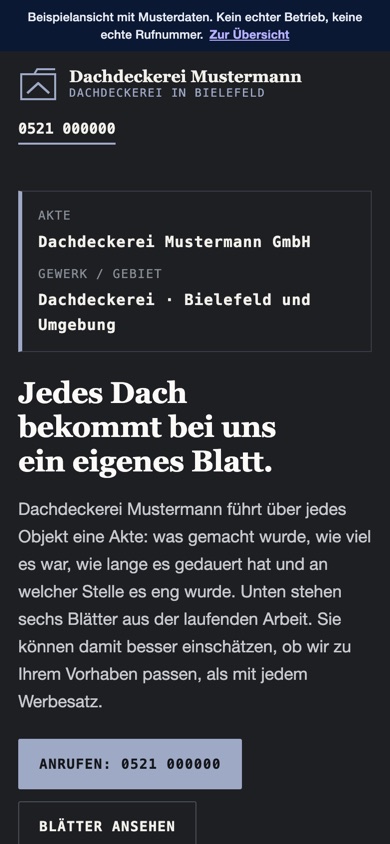 Handyansicht des Entwurfs 05 Bauakte