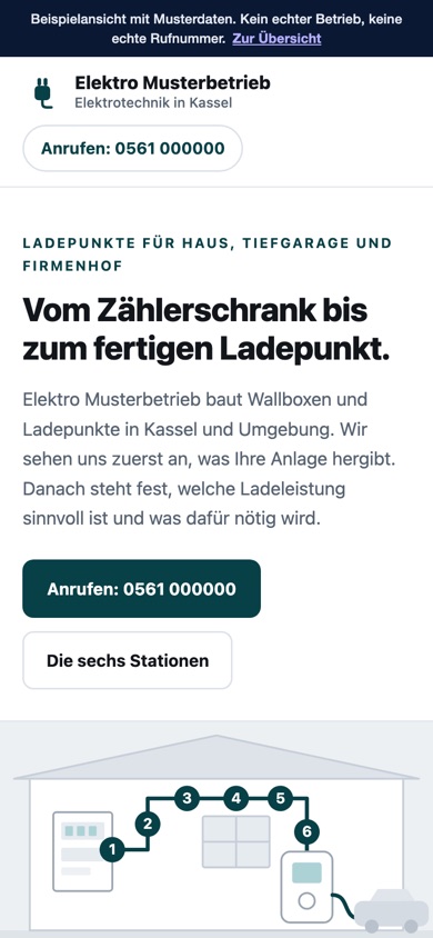 Handyansicht des Entwurfs 03 Ladepunkt