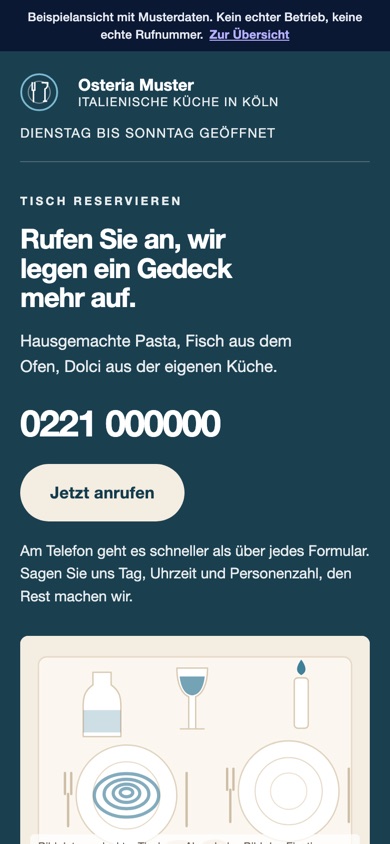 Handyansicht des Entwurfs 06 Tisch